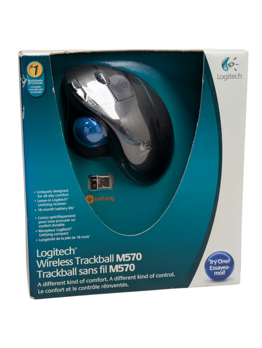 Logitech Wireless Trackball M570 ergonomic mouse  Q-