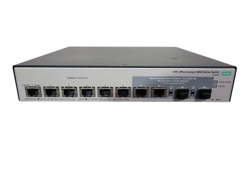 HPE JL169A OfficeConnect 10GBASE-T 8 Ports / 2 ports SPF+ SwitchRack-Mounta !