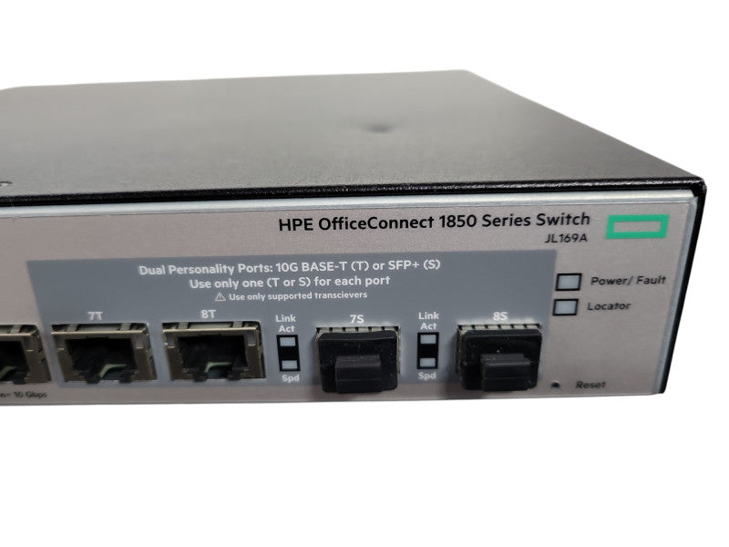 HPE JL169A OfficeConnect 10GBASE-T 8 Ports / 2 ports SPF+ SwitchRack-Mounta !