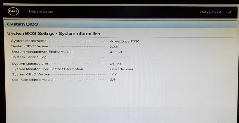 Dell PowerEdge T330 1x Xeon E3-1230 v5 32GB DDR4 H330 - No HDD