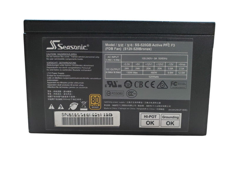 Seasonic SS-520GB S1211-520Bronze 520w Desktop PSU