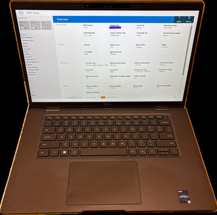 Dell Latitude 7530 i7-1265U 16GB BIOS Locked For Parts/Repair READ!  Lap200