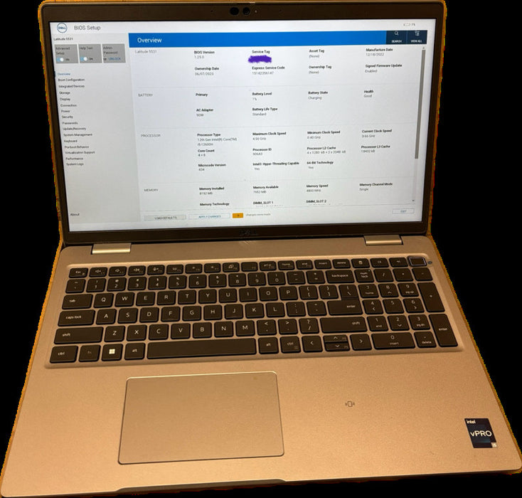Dell Latitude 5531 TOUCH Core i5-12600H BIOS Locked For Parts/REpair READ!  Lap200