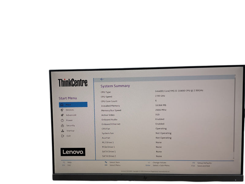 Lenovo ThinkCentre M70s i5 - 10400 @ 2.90GHz 16GB DDR4 Ram  Qθ