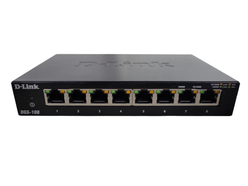 D-LINK DGS-108 8 Ports Gigabit Ethernet Switch !