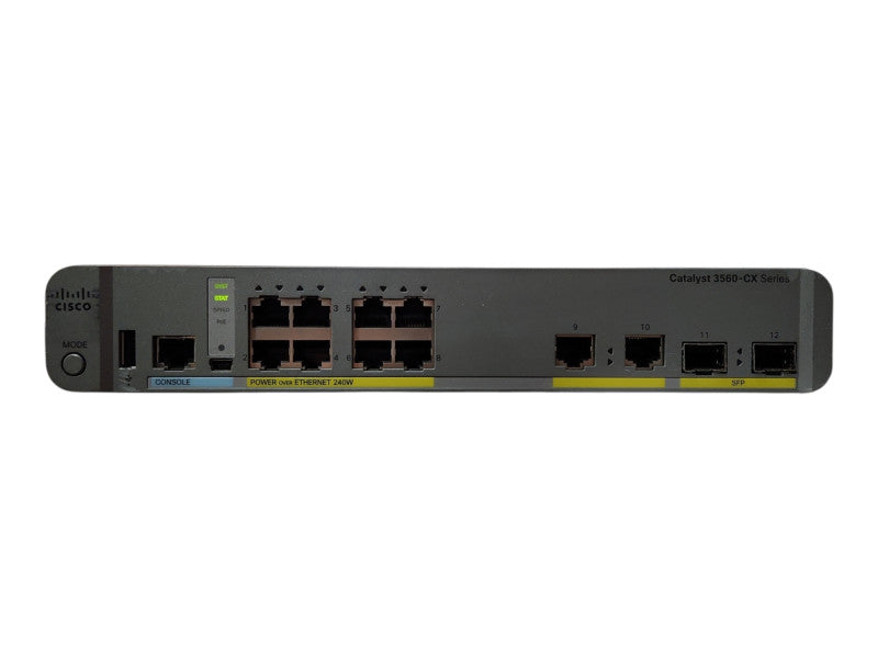 Cisco WS-C3560CX-8PC-S V02, 8-Port Gigabit PoE+ 240W Silent Switch 2x SFP