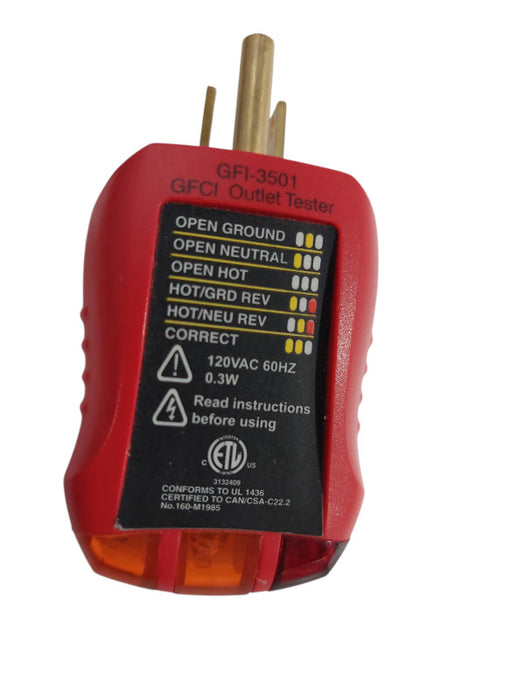 Gardner Bender GFI-3501 Ground Fault Receptacle Tester & Circuit Analyzer =