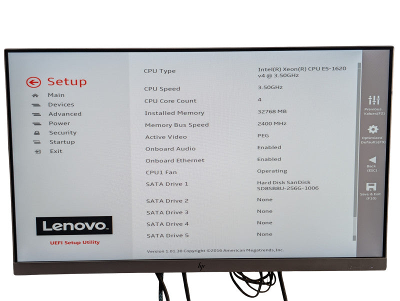 Lenovo ThinkStation P510 Xeon E5-1620 v4 32GB RAM 256GB SSD  Q-