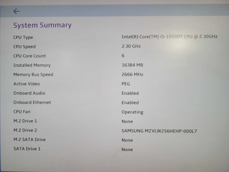 Lenovo ThinkStation P340 USFF i5-10500T @ 2.30GHz, 16GB RAM 256GB NVMe P620 !