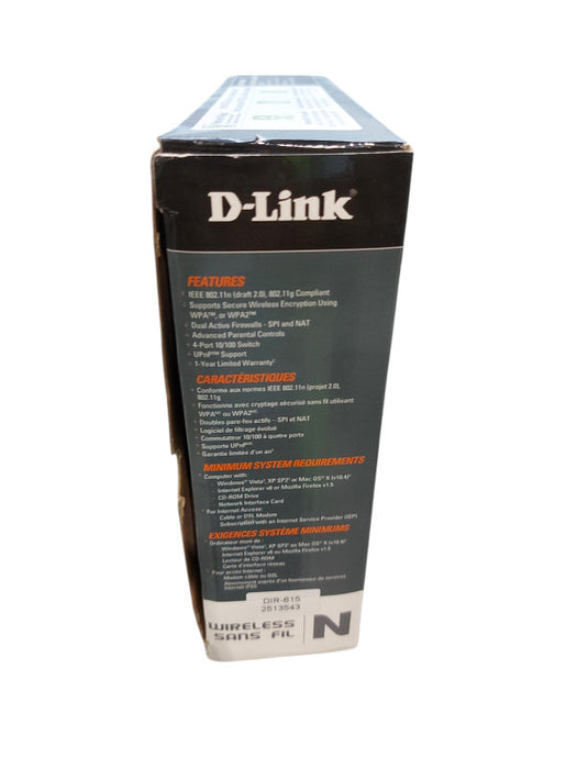 D-Link DIR-615 Wireless N Router Access point broadband Internet Switch