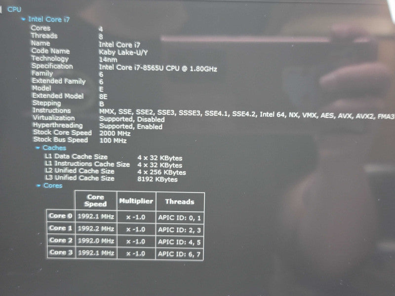 Dell Inspiron 7586 i7-8565U 16GB DDR4 MX150 256GB SSD  β Lap200