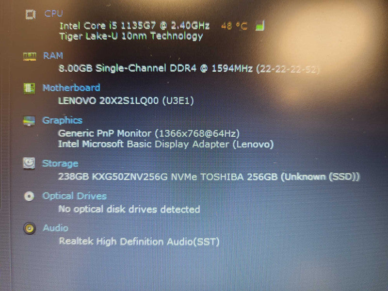Lenovo ThinkPad L14 G2 Core i5-1135G7@2.4GHz 8GB RAM 256GB Nvme  $ Lap200