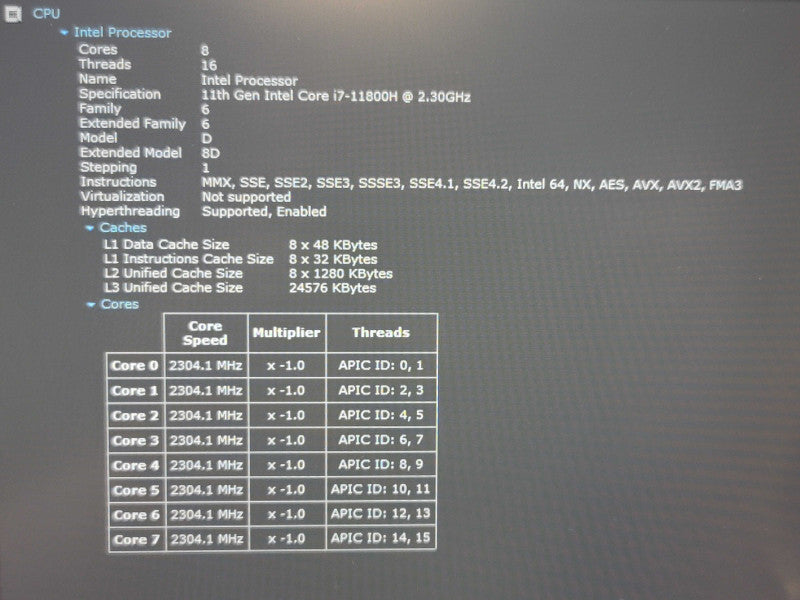 MSI Katana GF66 i7-11800H 64GB DDR4 RTX 3060 1TB NVMe  β Lap200