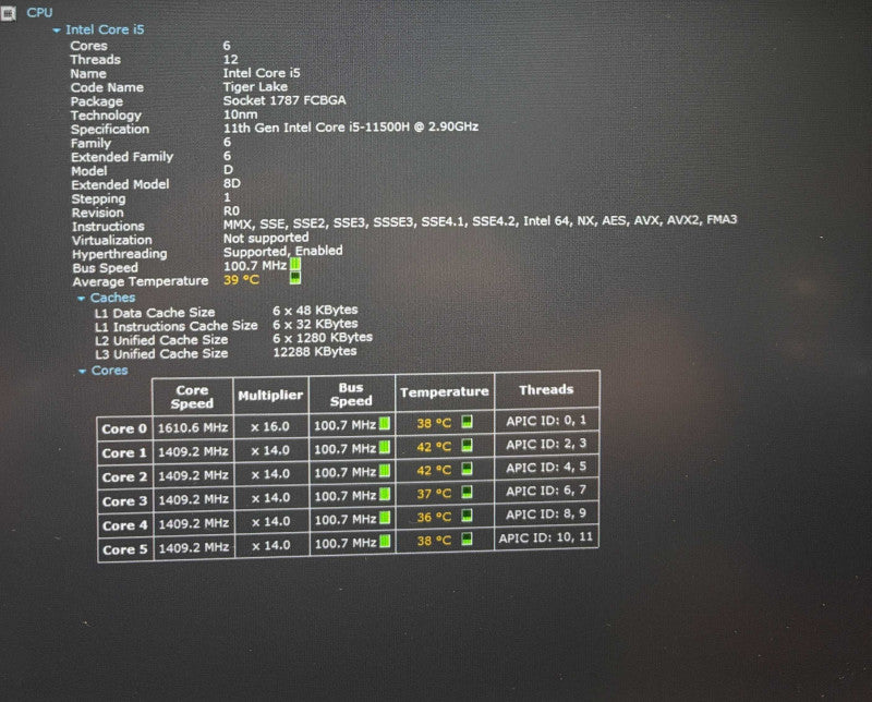 Dell Latitude 5521 i5-11500H@2.9GHz vPRO 16GB RAM 256GB SSD  Lap200