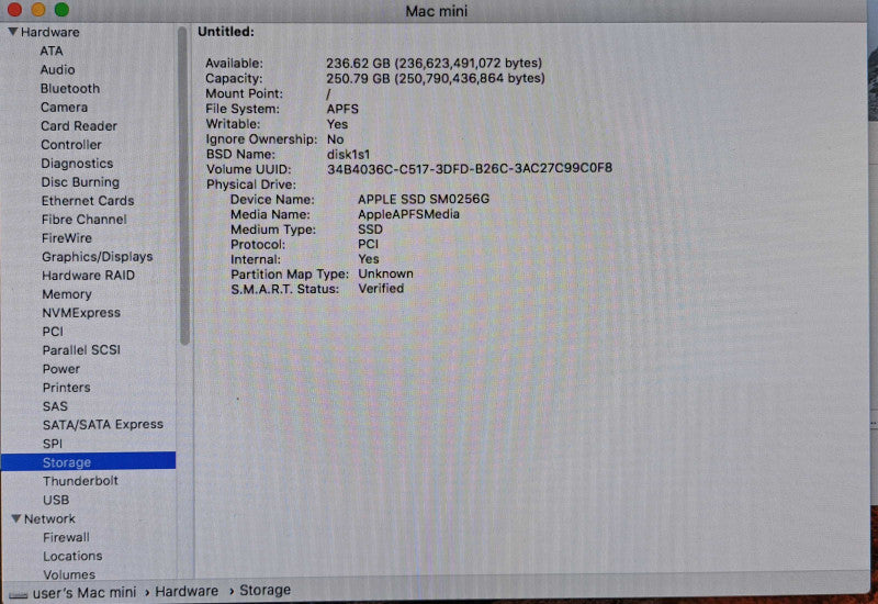 Apple Mac Mini 2014 A1347 | Core i5-4278U @2.60GHz, 8GB Ram, 256GB SSD