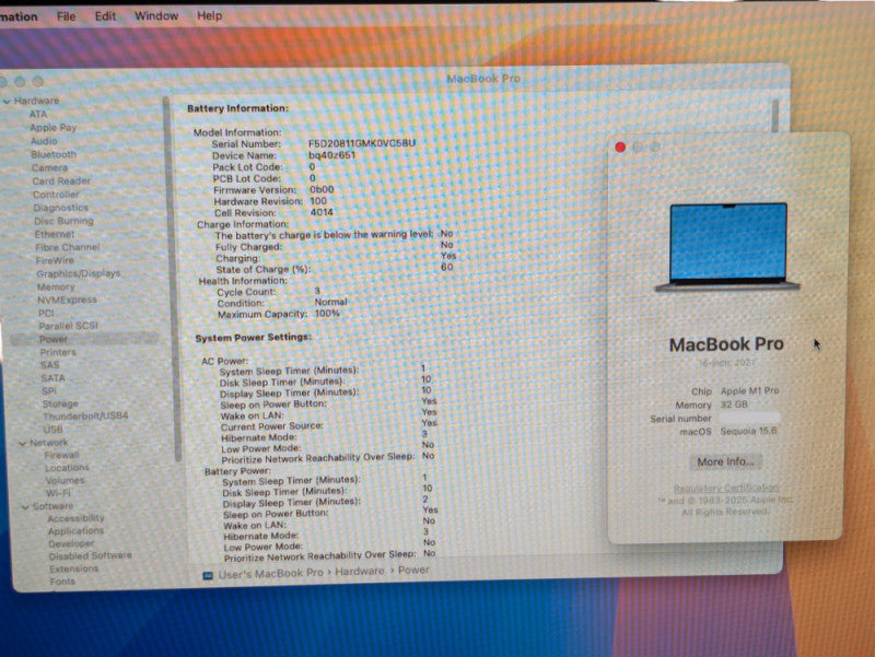 Apple MacBook PRO 16 inch 2021 M1 PRO Chip 32GB RAM 500GB Storage READ  -