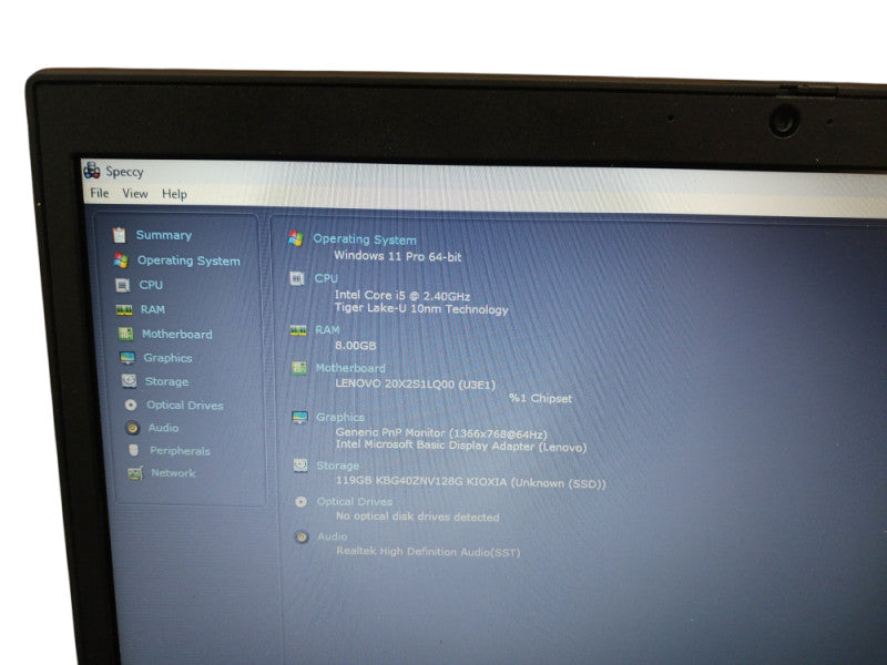 Lenovo ThinkPad L14 Gen 2 i5-1135G7 2.40Ghz 8GB RAM 128GB NVMe  Lap200