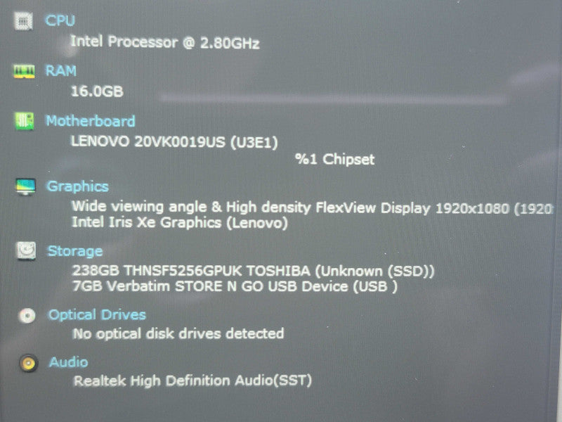 Lenovo ThinkPad L13 Yoga Gen 2 i7-1165G7 16GB RAM 256GB SSD No Adapter β Lap200
