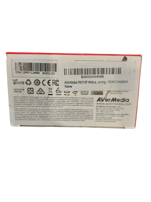 AVerMedia PW310P Webcam Full 1080p 30fps HD Camera With Autofocus