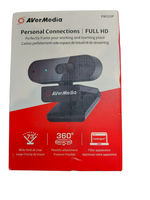 AVerMedia PW310P Webcam Full 1080p 30fps HD Camera With Autofocus