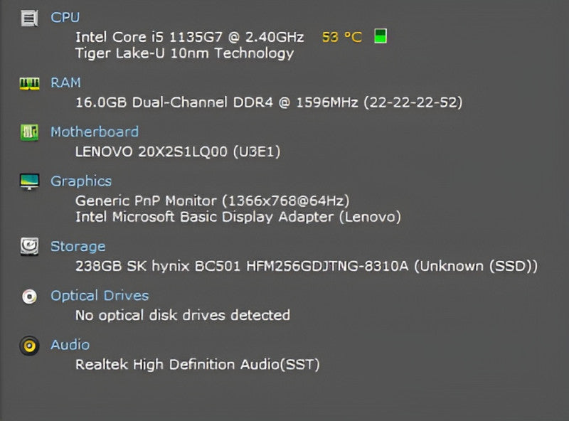 Lenovo ThinkPad L14 Gen 2, i5-1135G7 2.40GHz, 16GB DDR4, 256GB NVMe, PWR Q Lap200