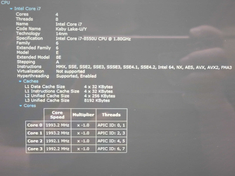 Lenovo Yoga 730 13IKB i7-8550U 16GB RAM 512GB SSD NO ADAPTER  β Lap200