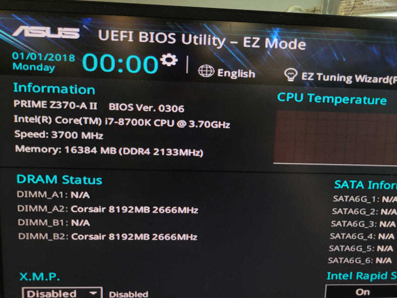 Intel Core i7-8700K ASUS PRIME Z370-A II 16GB DDR4 + I/O Plate  %
