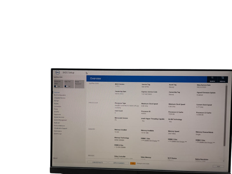 Dell OptiPlex 5090 SFF i5 - 10600 @ 3.30GHz 16GB DDR4 Ram  θ