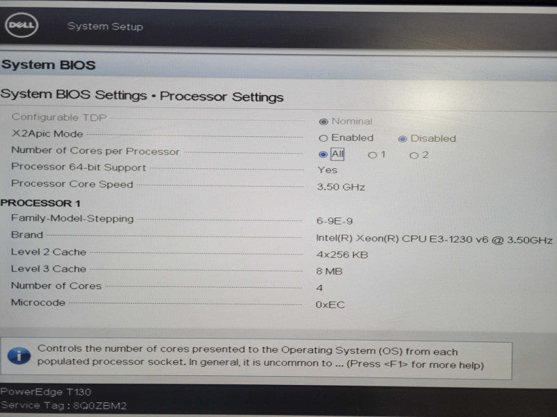Dell PowerEdge T130, Xeon E3-1230 v6, 16GB DDR4, H330, No HDD !