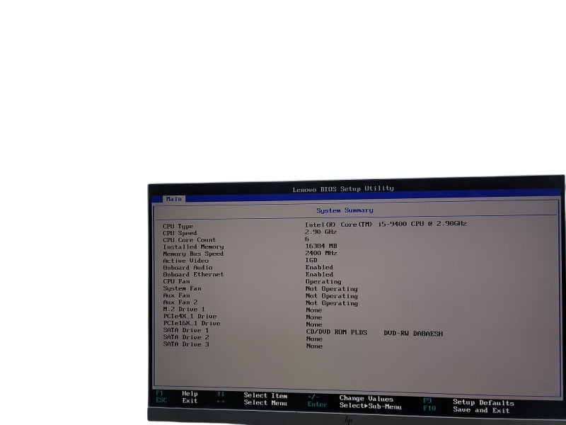 Lenovo ThinkCentre M720s i5 - 9400 @ 2.90GHz 16GB DDR4 Ram Qθ