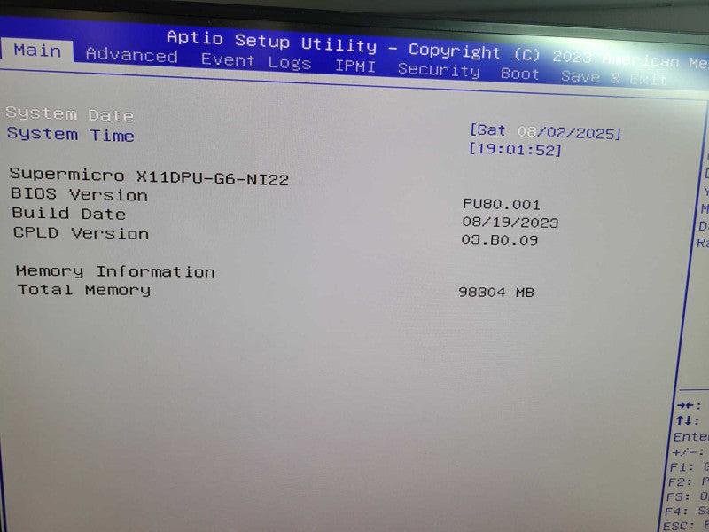 Supermicro X11DPU-G6-NI22 - 2x Xeon Gold 5120 96GB DDR4 NO HDD 2x800W PSU Q%