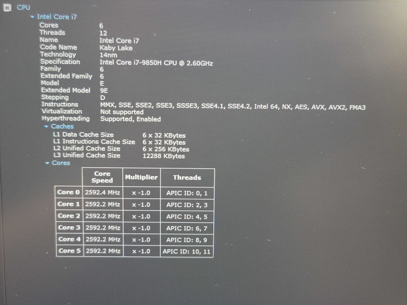 HP ZBook 17 G5 i7-9850H 16GB DDR4 Quadro T1000 256GB SSD READ β Lap200