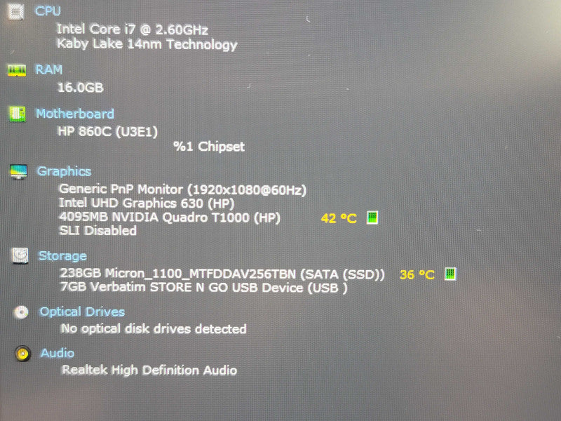 HP ZBook 17 G5 i7-9850H 16GB DDR4 Quadro T1000 256GB SSD READ β Lap200