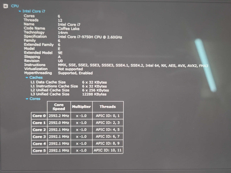 Dell XPS 15 7590 i7-9750H 16GB RAM GTX 1650 256GB SSD 4K READ  β Lap200