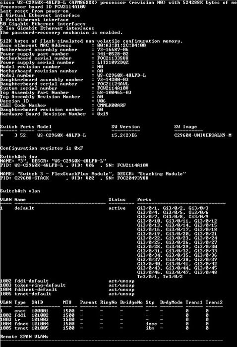 Cisco WS-C2960X-48LPD-L v06 | 48-Port PoE+ Network Switch Q%