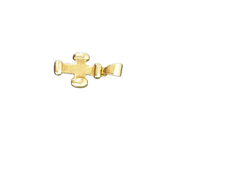 10K Gold Cross Pendant 1.9Grams No Stamping Inprint  =