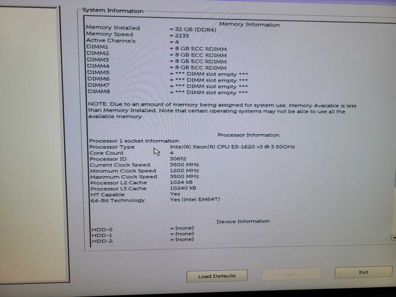 Dell Precision T5810 - Xeon E5-1620 v3 32GB DDR4 Quadro K620 425W PSU %\t %