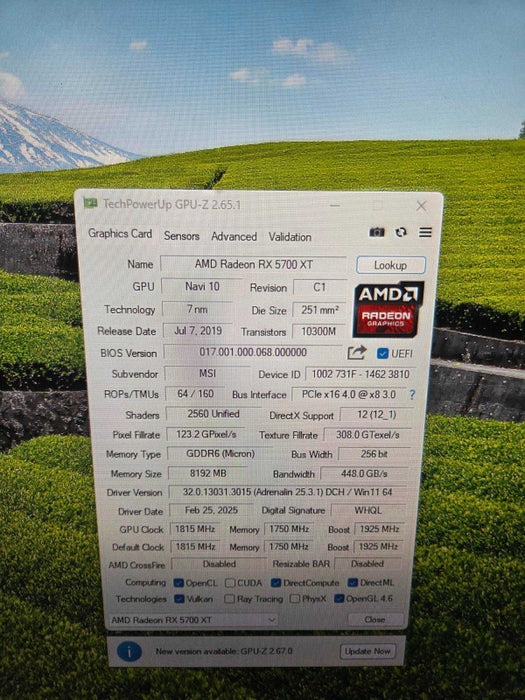 MSI RX 5700 XT Mech OC 8GB GDDR6 Graphics Card