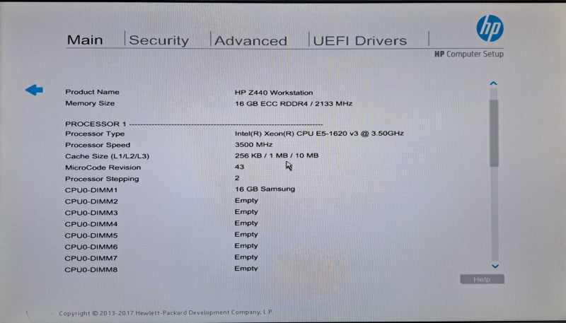 HP Z440 Workstation | Xeon E5-1620 v3 @3.50GHz, 16GB DDR4, K2200, 2TB HDD