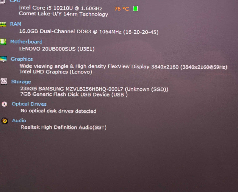Lenovo ThinkPad X1 Yoga Gen 5 TOUCH Core i5-10210U 16GB RAM 256GB SSD READ  Lap200