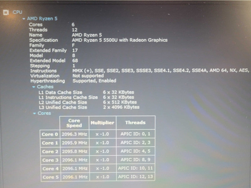 Lenovo ThinkPad E14 Gen 3 Ryzen 5 5500U 16GB DDR4 256GB NVMe β Lap200