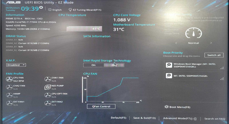 Custom PC ASUS Z270 Intel i7-7700K 256GB NVMe 16GB DDR4 GIGABYTE 1050 Ti !