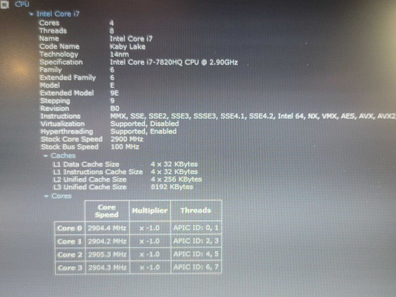 HP ZBook 15 G4 i7-7820HQ 16GB RAM Quadro M2200 256GB M.2 SSD NO ADAPTER β Lap200