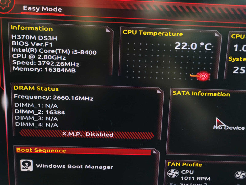 Intel Core i5-8400 Gigabyte H370M DS3H 16GB DDR4 + I/O Plate %