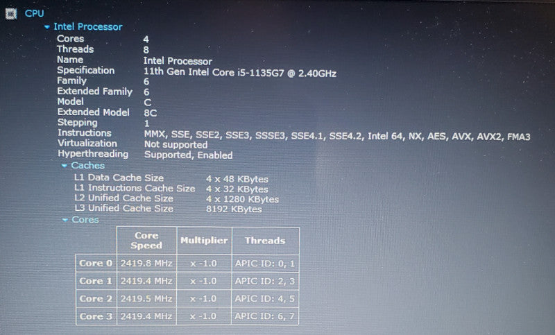 Lenovo ThinkPad L14 G2 Core i5-1135G7@2.4GHz 8GB RAM 256GB Nvme  Lap200