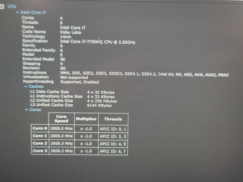 Acer Predator Helios 300 i7- 7700HQ 16GB DDR4 GTX 1060 256GB M.2 READ  β Lap200