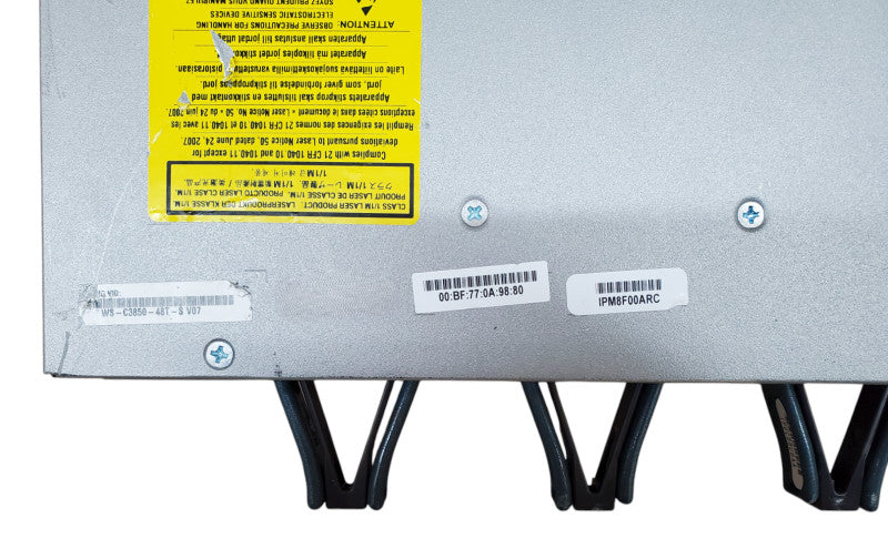 Cisco WS-C3850-48T-S V07 48 port switch, No Module w/ 2x 350W PSU