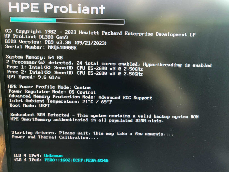 HP ProLiant DL380 Gen 9 - 2x Xeon E5-2680 v3 64GB DDR4 B140i 2x800W PSU %