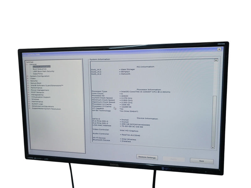 Dell OptiPlex 7080 USFF Intel i5-10500T 2.3Gz 16GB DDR4/ 256GB SSD NVMe