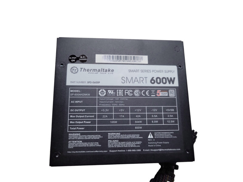 Thermaltake 600W Non-Modular ATX PSU (SPD-0600P) %